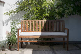 Teak garden bench